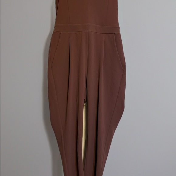 Express Mauve Strapless Jumpsuit - Picture 5 of 7